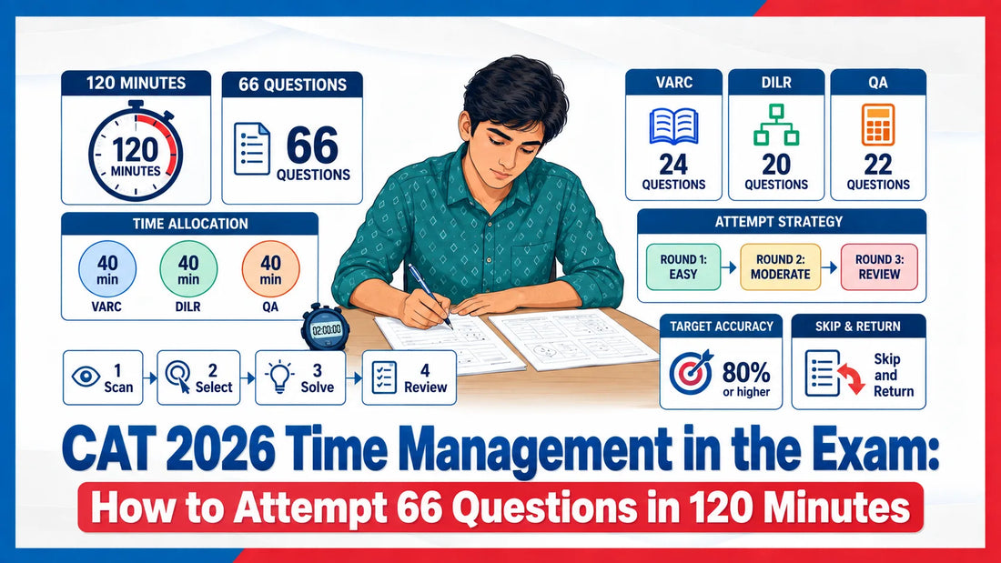 CAT 2026 Time Management in the Exam: How to Attempt 66 Questions in 120 Minutes