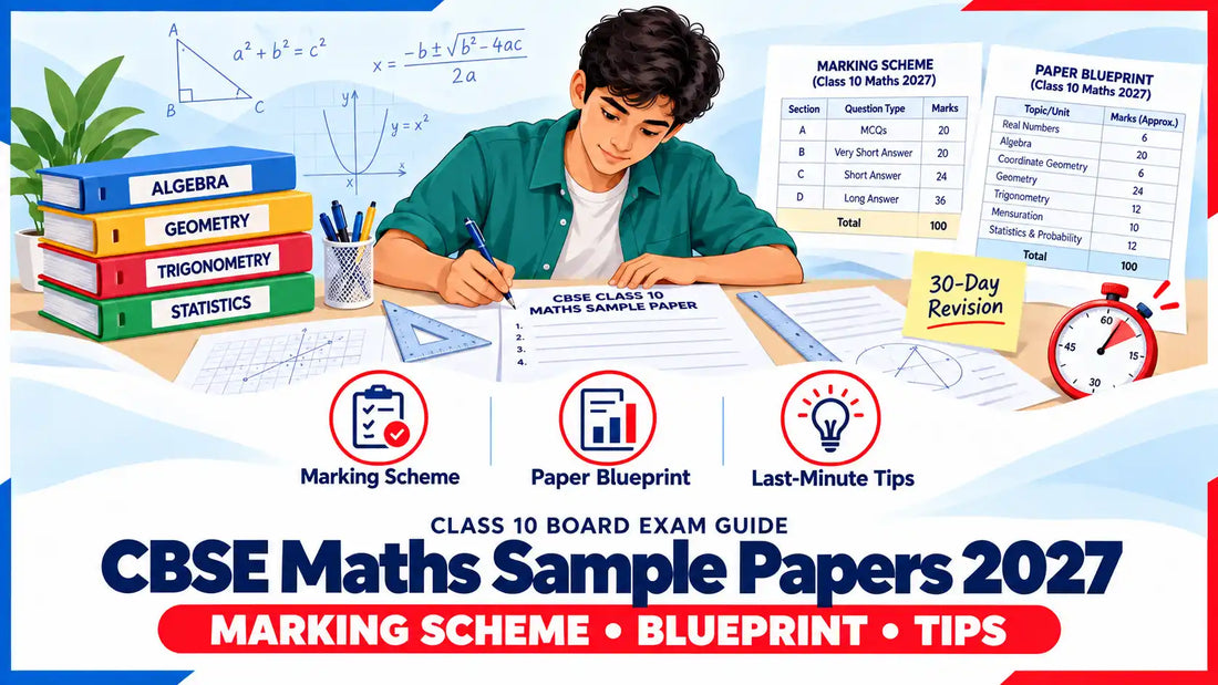 CBSE Class 10 Maths Sample Papers 2027: Marking Scheme, Blueprint & Last-Minute Tips