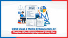 CBSE Class 9 Maths Syllabus 2026-27: Chapter-Wise Weightage and Study Plan