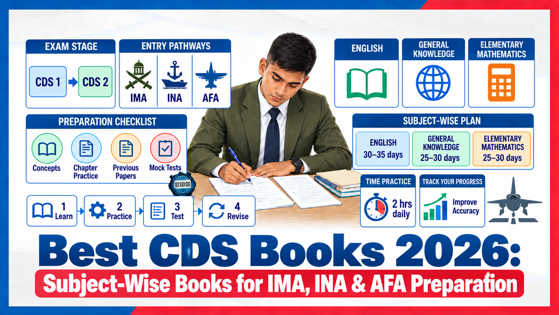 Best CDS Books 2026: Subject-Wise Books for IMA, INA & AFA Preparation