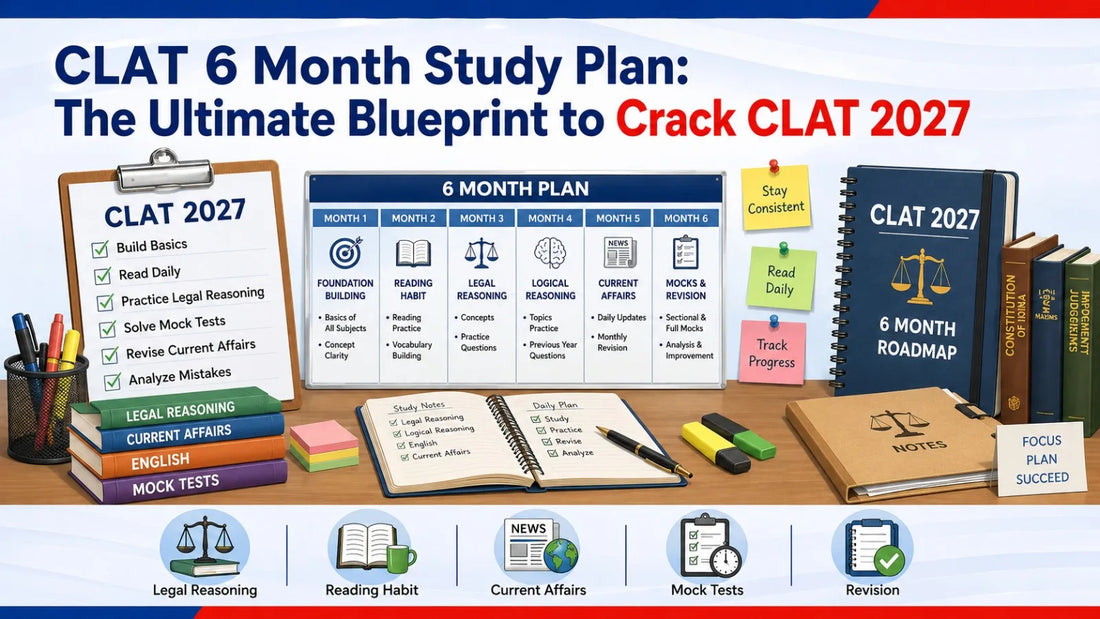 CLAT 6 Month Study Plan: The Ultimate Blueprint to Crack CLAT 2027