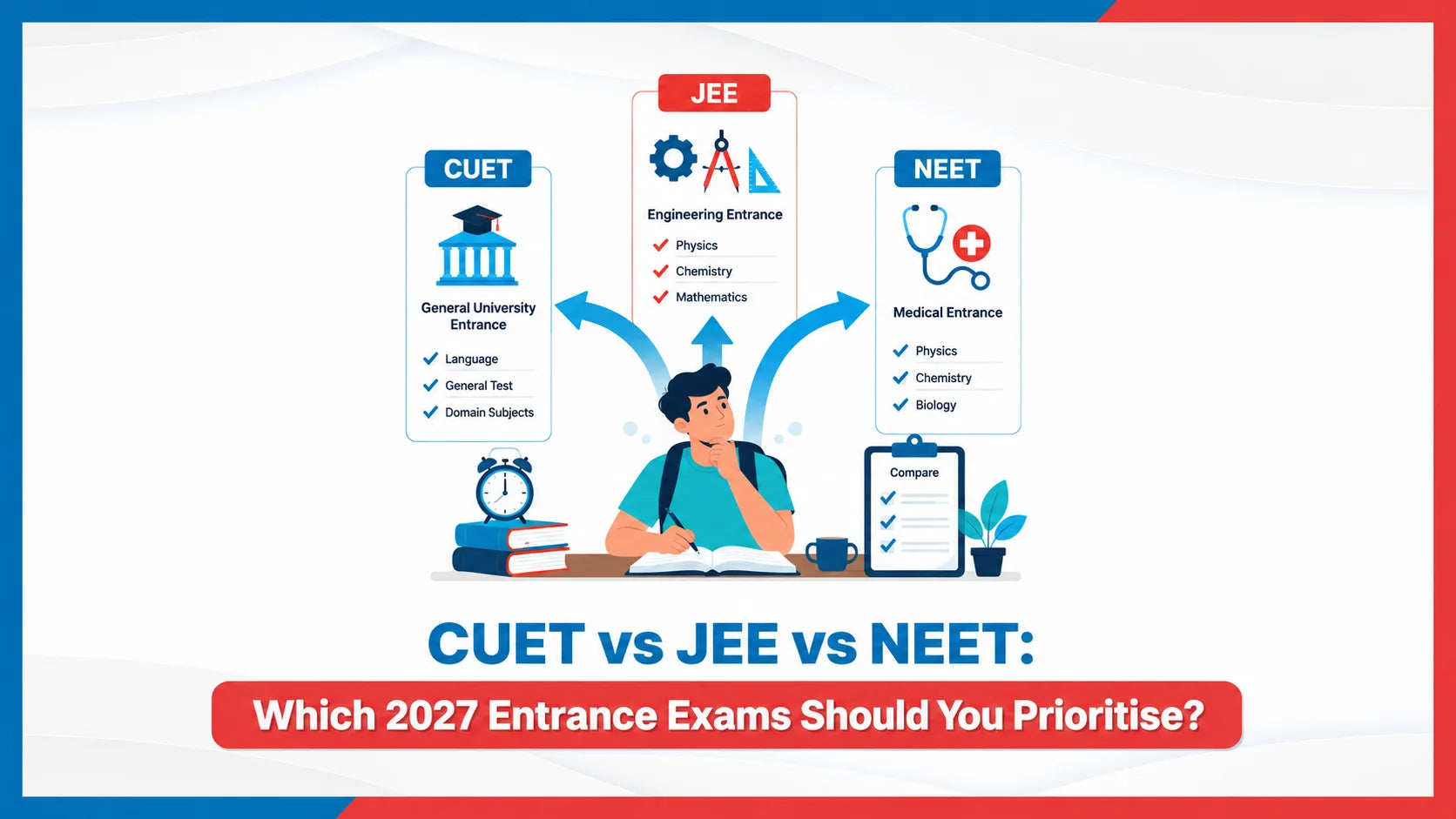 CUET vs JEE vs NEET: Which 2027 Entrance Exams Should You Prioritise?