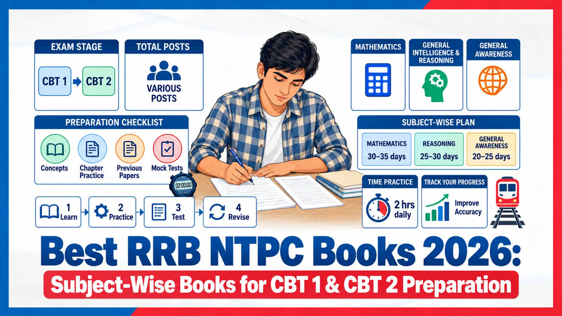 Best RRB NTPC Books 2026: Subject-Wise Books for CBT 1 & CBT 2 Preparation