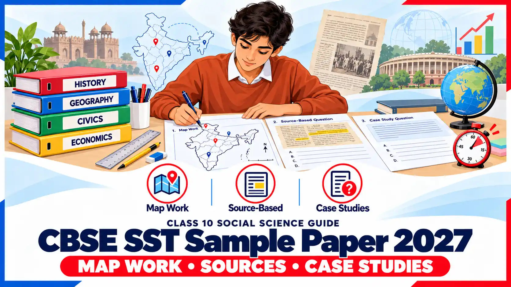 CBSE Class 10 SST Sample Paper 2027: Map Work & Solved Questions