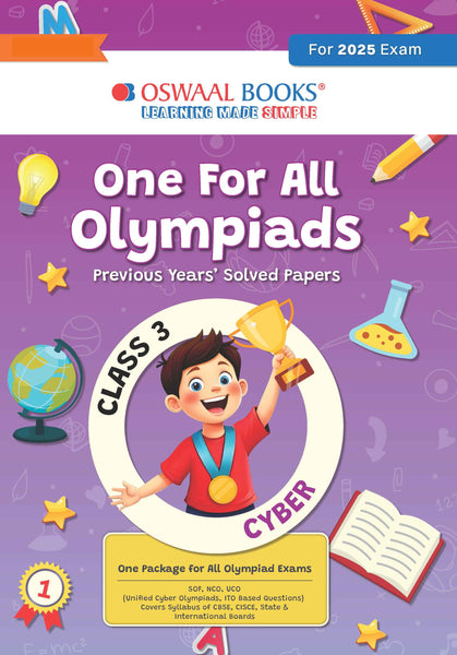 One for All Olympiads Previous Year Solved Papers Class 3 Cyber For 2025 Exam