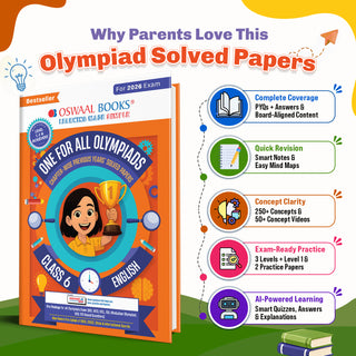 One For All Olympiads Class 6 English Prep-Guide Book | Chapter-wise Previous Years' Solved Papers | Questions for SOF IEO & Other Olympiad Exams 2026 | With Sample Practice Papers & Oswaal.AI