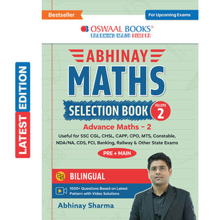Abhinay Maths Selection Book-Vol. 2 Bilingual for SSC CGL, CHSL, CAPF & All Govt Exams Concept Based Qs with Video Solutions | Algebra, Trigonometry, Height & Distance (For Latest Exam)