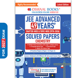 JEE Advanced Chemistry Question Bank | 49 Years' Chapter-wise & Topic-wise | Solved Papers (1978-2026) | Revision Notes | PYQs, Latest 2026 Paper & Oswaal AI