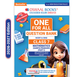 CBSE Class-7 One for All Mathematics (Ganita Prakash) Part-1 For 2026-27 Exam | As Per Latest NCERT & CBSE Syllabus | Chapter-wise Question Bank, Revision Notes, Theory, Solved Examples & Competency Based Questions