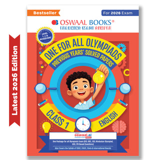One For All Olympiads Class 1 English Prep-Guide Book | Chapter-wise Previous Years' Solved Papers | Questions for SOF IEO & Other Olympiad Exams 2026 | With Sample Practice Papers & Oswaal.AI