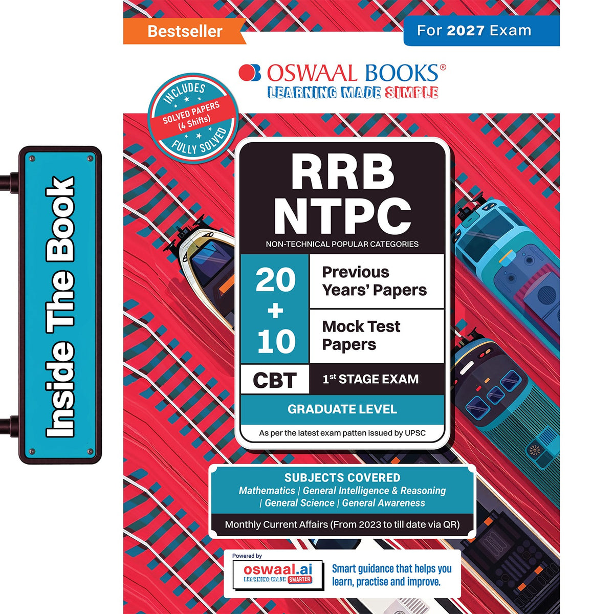 RRB NTPC CBT-I 20 Previous Years’ Solved Papers English Medium | Year-wise 2016-2026 + 10 Mock Test Papers | 2000+ Questions | With AI | For 2027 Exam