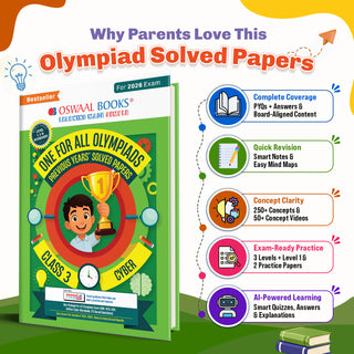 One For All Olympiads Class 3 Cyber Prep-Guide Book | Chapter-wise Previous Years' Solved Papers | Questions for SOF ICSO & Other Olympiad Exams 2026 | With Sample Practice Papers & Oswaal.AI