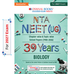 NEET (UG) 39 Years' Chapter-wise & Topic-wise Question Bank-Biology (1988-2026) | 3rd May and 21 June 2026 Paper Fully Solved | With Revision Notes, Mind Maps & Mnemonics | Oswaal AI