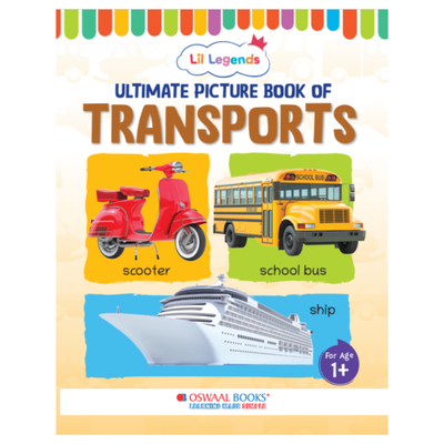 Lil Legends Picture Book for Kids Age 1+ Years - Learn About Transport & Vehicles | Early Learning Illustrated Book with Colourful Pictures | First Words Book for Toddlers & Preschoolers