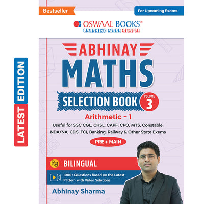 Abhinay Maths Selection Book-Vol. 3 | Bilingual Workbook for SSC CGL, CHSL, CAPF & All Govt Exams | Concept Based Questions with Video Solutions | Arithmetic Part I (For Latest Exam)