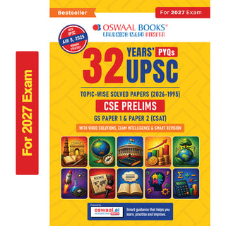 32 Years UPSC CSE Prelims Topic-wise Solved Papers 2026-1995 | Paper 1 & 2 | Exam Intelligence | Smart Revision | Video-Linked Solutions | 2027 Exam