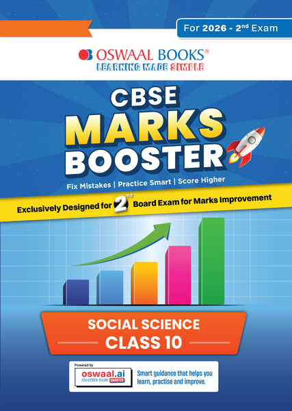 Oswaal CBSE Marks Booster Social Science Class 10 | For 2nd Board Exams | For Marks Improvement exams | Key Concepts with Exam Tips | Quick Revision & Score Boosting Tips with Solved paper 2026 | Final Board Test | Oswaal AI