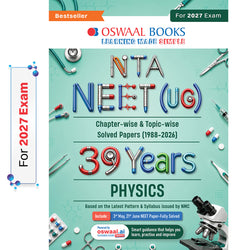 NEET (UG) 39 Years' Chapter-wise & Topic-wise Question Bank-Physics (1988-2026) | 3rd May and 21 June 2026 Paper Fully Solved | With Revision Notes, Mind Maps & Mnemonics | Oswaal AI
