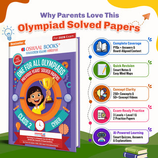 One For All Olympiads Class 2 Cyber Prep-Guide Book | Chapter-wise Previous Years' Solved Papers | Questions for SOF ICSO & Other Olympiad Exams 2026 | With Sample Practice Papers & Oswaal.AI
