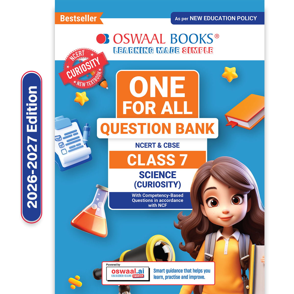 CBSE Class-7 One for All Science (Curiosity) For 2026-27 Exam | As Per Latest NCERT & CBSE Syllabus | Chapter-wise Question Bank, Revision Notes, Theory, Diagrams & Competency Based Questions