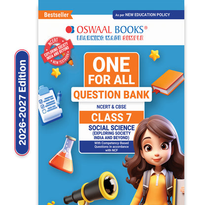 CBSE Class-7 One for All Social Science Part-1 (Exploring Society: India and Beyond) For 2026-27 Exam | As Per Latest NCERT & CBSE Syllabus | Chapter-wise Question Bank, Revision Notes, Theory, Maps & Competency Based Questions