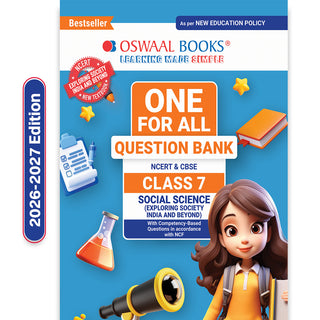 CBSE Class-7 One for All Social Science Part-1 (Exploring Society: India and Beyond) For 2026-27 Exam | As Per Latest NCERT & CBSE Syllabus | Chapter-wise Question Bank, Revision Notes, Theory, Maps & Competency Based Questions