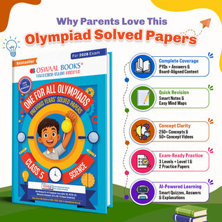 One For All Olympiads Class 5 Science Prep-Guide Book | Chapter-wise Previous Years' Solved Papers | Questions for SOF NSO & Other Olympiad Exams 2026 | With Sample Practice Papers & Oswaal.AI