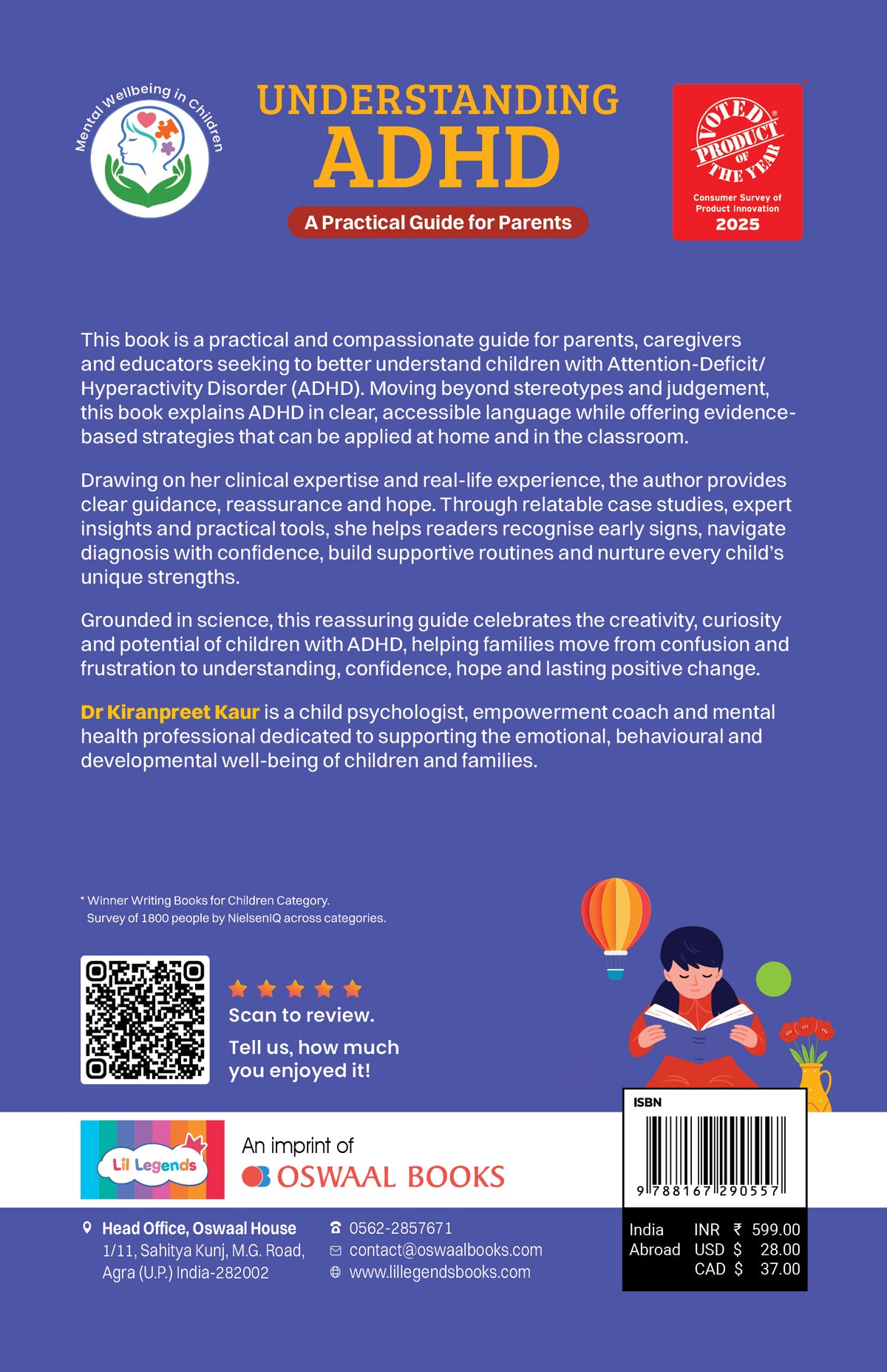 Oswaal Lil Legends Understanding ADHD: A Practical Guide for Parents | Expert Strategies to Support Focus, Learning & Emotional Well-Being | Practical Advice & Real-Life Insights