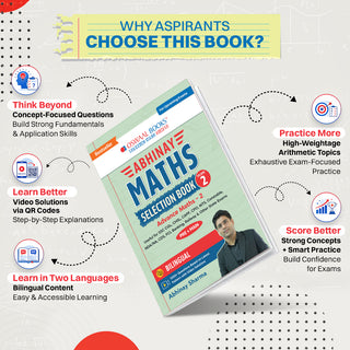 Abhinay Maths Selection Book-Vol. 2 Bilingual for SSC CGL, CHSL, CAPF & All Govt Exams Concept Based Qs with Video Solutions | Algebra, Trigonometry, Height & Distance (For Latest Exam)