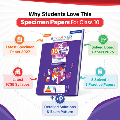 ISC | 10 Sample Question Papers | Class 12 | English Paper-1(Language) (For 2027 Exam) Updated Version | With Oswaal AI