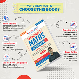 Abhinay Maths Selection Book-Vol. 1 Bilingual Workbook for SSC CGL, CHSL, CAPF & All Govt Exams Concept Based Qs with Video Solutions | Geometry, Mensuration, Coordinate Geometry (For Latest Exam)