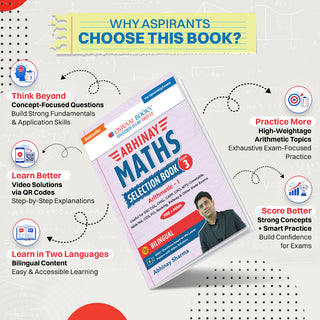 Abhinay Maths Selection Book-Vol. 3 | Bilingual Workbook for SSC CGL, CHSL, CAPF & All Govt Exams | Concept Based Questions with Video Solutions | Arithmetic Part I (For Latest Exam)