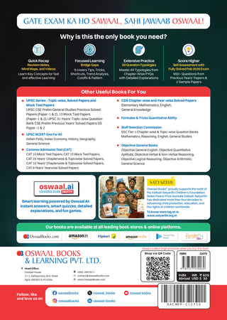 GATE General Aptitude 17 Years' Chapter-wise & Topic-wise Solved Papers | 2010-2026 | 950+ Questions + 2 Sample Papers | All Streams: CS, EC, EE, ME, CE, IT | For 2027 Exam