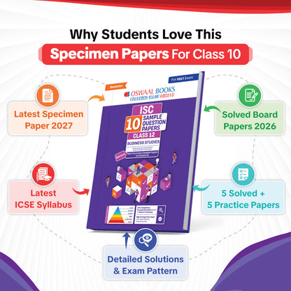 ISC | 10 Sample Question Papers | Class 12 | Business Studies (For 2027 Exam) Updated Version | With Oswaal AI