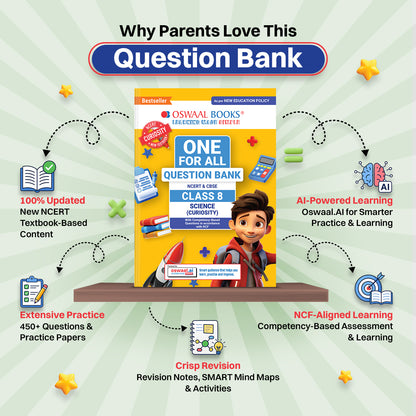 CBSE Class-8 One for All Science (Curiosity) For 2026-27 Exam | As Per Latest NCERT & CBSE Syllabus | Chapter-wise Question Bank, Revision Notes, Theory, Diagrams & Competency Based Questions