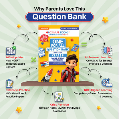 CBSE Class-8 One for All Social Science Part-1 (Exploring Society: India and Beyond) For 2026-27 Exam | As Per Latest NCERT & CBSE Syllabus | Chapter-wise Question Bank, Revision Notes, Theory, Maps & Competency Based Questions