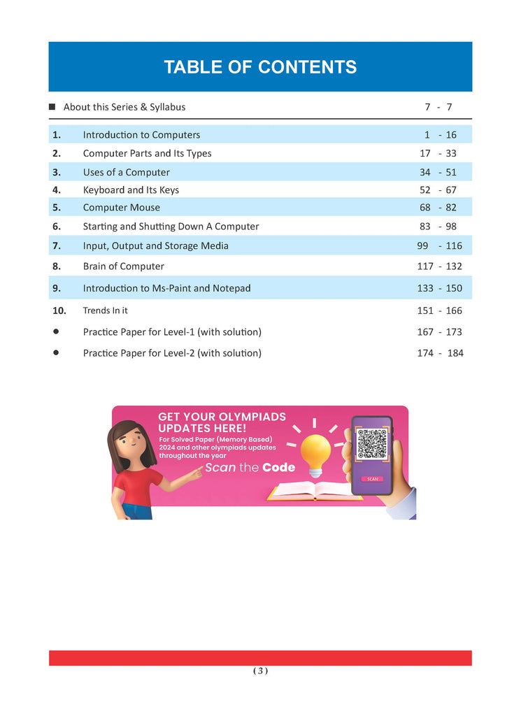 One for All Olympiads Previous Year Solved Papers Class 1 Cyber For 2025 Exam