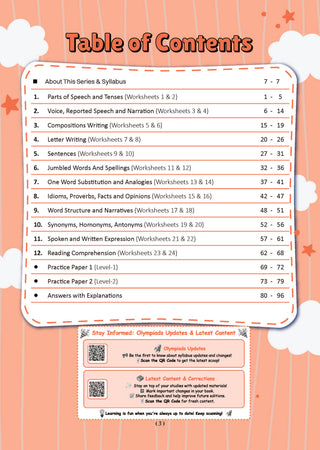 One For All Olympiads Workbook Class 8 English | Questions for SOF IEO & Other Olympiad Exams 2026 | With Sample Practice Papers & Oswaal.AI