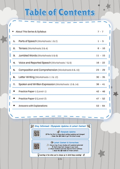 Oswaal One For All Olympiads Workbook Class 7 English | Questions for SOF IEO & Other Olympiad Exams 2026 | With Sample Practice Papers & Oswaal.AI