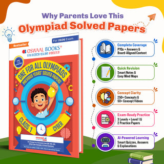 One For All Olympiads Class 1 Cyber Prep-Guide Book | Chapter-wise Previous Years' Solved Papers | Questions for SOF ICSO & Other Olympiad Exams 2026 | With Sample Practice Papers & Oswaal.AI