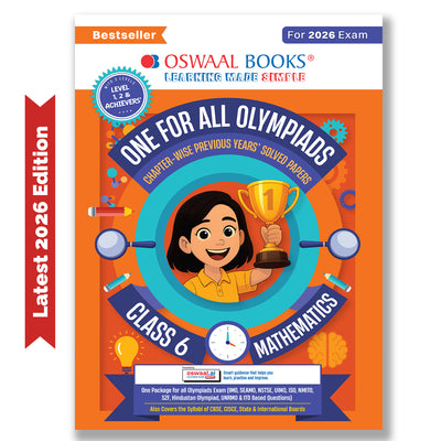 One For All Olympiads Class 6 Maths Prep-Guide Book | Chapter-wise Previous Years' Solved Papers | Questions for SOF IMO & Other Olympiad Exams 2026 | With Sample Practice Papers & Oswaal.AI
