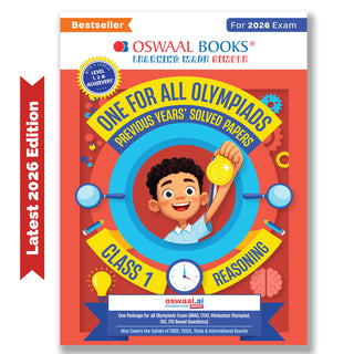 One For All Olympiads Class 1 Logical Reasoning Prep-Guide Book | Chapter-wise Previous Years' Solved Papers | Questions for Silverzone, Crest& Other Exams 2026 | With Sample Papers& Oswaal.AI
