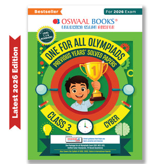 One For All Olympiads Class 3 Cyber Prep-Guide Book | Chapter-wise Previous Years' Solved Papers | Questions for SOF ICSO & Other Olympiad Exams 2026 | With Sample Practice Papers & Oswaal.AI
