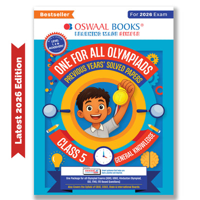 One For All Olympiads Class 5 General Knowledge (GK) Prep-Guide Book | Chapter-wise Previous Years' Solved Papers | Questions for SOF& Other Exams 2026 | With Sample Practice Papers & Oswaal.AI