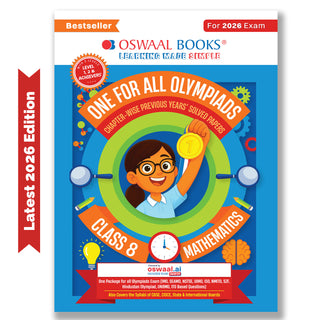 One For All Olympiads Class 8 Maths Prep-Guide Book | Chapter-wise Previous Years' Solved Papers | Questions for SOF IMO & Other Olympiad Exams 2026 | With Sample Practice Papers & Oswaal.AI
