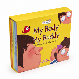 Lil Legends My Body My Buddy Slipcase, Set of 6 Books | I Know My Body Parts - Eyes, Ears, Nose, Mouth, Hands, Feet | Early Learning Body Parts Books for Kids Age 0-8 Years