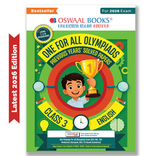 One For All Olympiads Class 3 English Prep-Guide Book | Chapter-wise Previous Years' Solved Papers | Questions for SOF IEO & Other Olympiad Exams 2026 | With Sample Practice Papers & Oswaal.AI