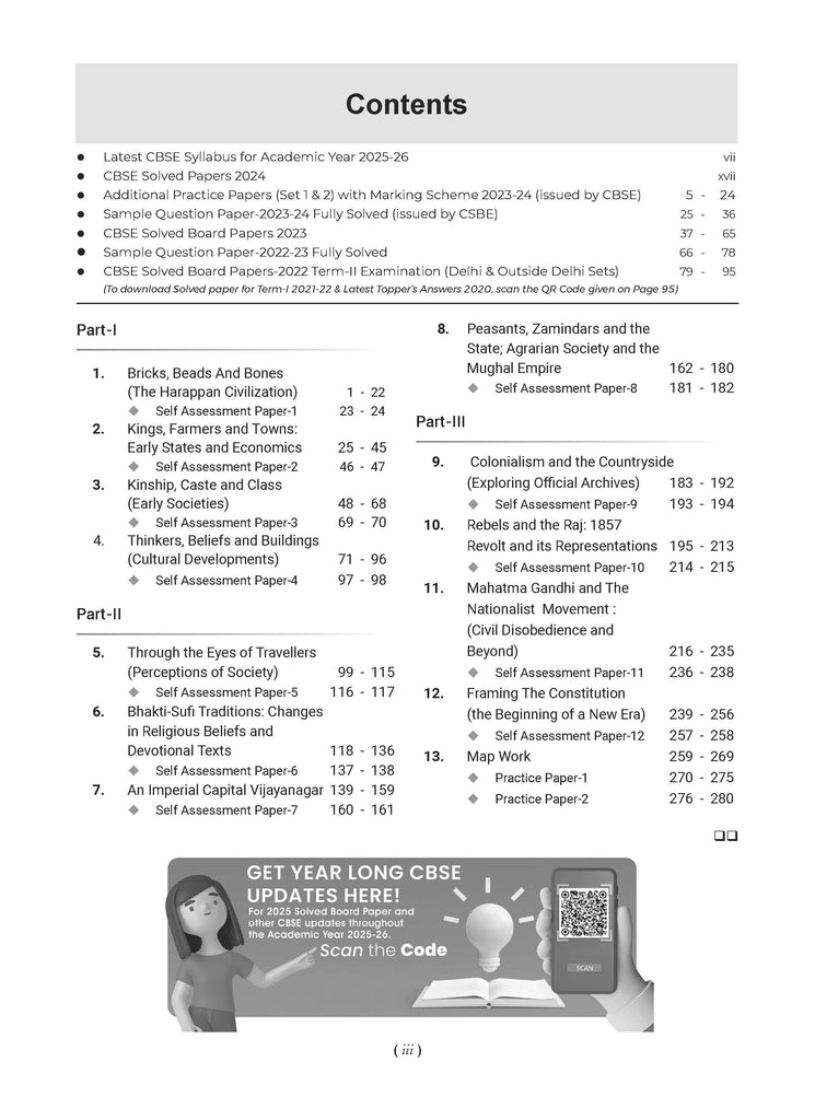 CBSE Question Bank Chapterwise and Topicwise SOLVED PAPERS Class 12 History For Exam 2026