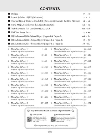 Oswaal JEE Advanced | 10 Mock Test Papers (Paper 1 & 2) | Based on Latest Exam Trends & Pattern | Includes 2026 May Fully Solved Papers with Detailed Solutions