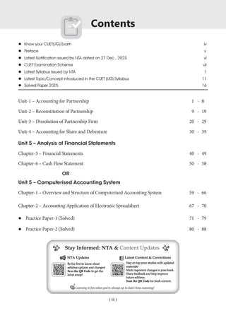 NTA CUET (UG) Chapter-wise Question Bank Accountancy For 2026 Exam (as per latest 27 Dec., notification) | PYQs & 450+ NCERT aligned MCQs |With Oswaal AI